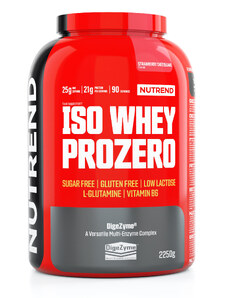 NUTREND Nutrend ISO WHEY PROZERO, 2250 g, jahodový cheesecake