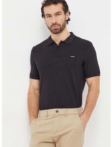 Polo tričko Calvin Klein černá barva