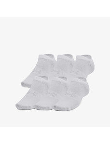 Pánské ponožky Under Armour Essential No Show 6-Pack White/ White/ Halo Gray