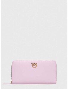 Kožená peněženka Pinko fialová barva, 100250.A0F1