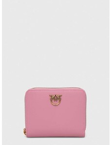 Kožená peněženka Pinko růžová barva, 100249.A0F1
