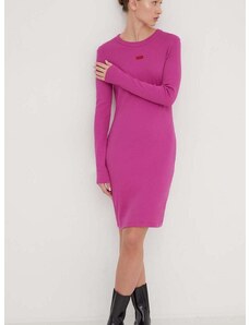 Šaty HUGO růžová barva, mini, 50508635