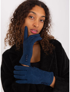 Fashionhunters Tmavě modré zateplené dámské rukavice