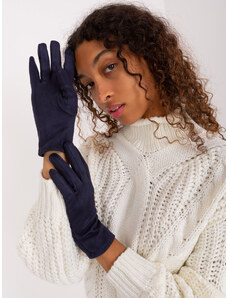 Fashionhunters Dámské tmavě modré dotykové rukavice