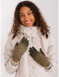 Fashionhunters Khaki zimní rukavice na smartphone
