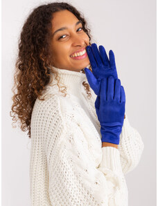Fashionhunters Kobaltově modré elegantní zimní rukavice