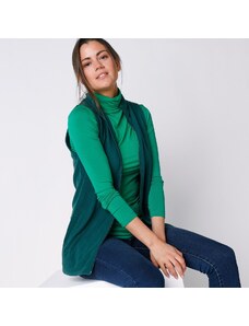 Blancheporte Fleecová vesta na zip smaragdová 50
