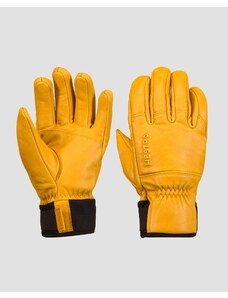 Žluté pětiprsté pánské lyžařské rukavice Hestra Omni