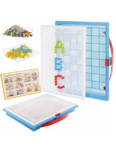 KomfortHome 3D puzzle Montessori Puzzle kolíčky Houby Hra 296 dílků