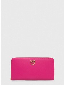 Kožená peněženka Pinko růžová barva, 100250.A0F1