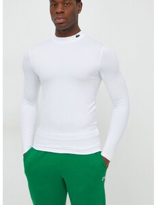 Tričko s dlouhým rukávem Lacoste bílá barva