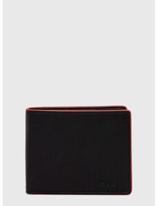 Kožená peněženka HUGO černá barva, 50511302