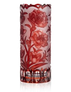 Bohemia Crystal Ručně broušená váza Sakura Rubín 300mm
