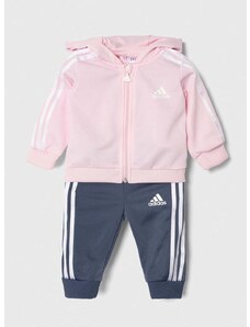 Kojenecká tepláková souprava adidas růžová barva