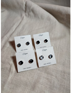 Elegan Stříbrno-černé mini pecky - více motivů na výběr