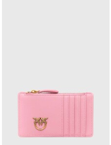 Kožená peněženka Pinko růžová barva, 100251.A0F1