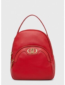 Kožený batoh Liu Jo dámský, červená barva, malý, hladký