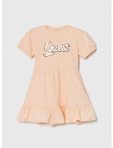 Dívčí šaty Guess oranžová barva, mini