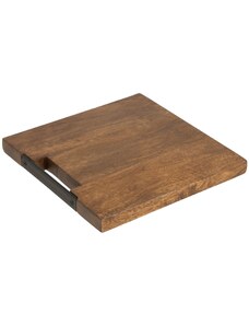 Hnědé dřevěné servírovací prkénko J-Line Mosele 30 x 20 cm