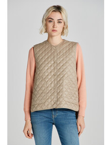 VESTA GANT QUILTED VEST hnědá S