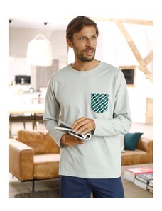 Blancheporte Pyžamové tričko s dlouhými rukávy, šedé šedá 97/106 (L)
