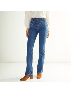 Blancheporte Bootcut džíny s vysokým pasem, vnitř. délka nohavic 78 cm denim 50