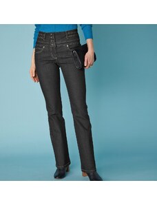 Blancheporte Bootcut džíny s vysokým pasem, vnitř. délka nohavic 78 cm černá 36