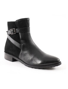 Blancheporte Kožené kotníkové boty, černé černá 37
