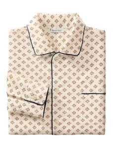 Blancheporte Prodloužený pyžamový kabátek s potiskem béžová 87/96 (M)