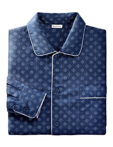 Blancheporte Prodloužený pyžamový kabátek s potiskem nám.modrá 87/96 (M)