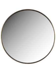 Zlaté kovové závěsné zrcadlo Richmond Mammom 39,5 cm