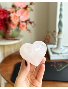Gaia Crystal Kamenné srdce růženín broušený 150g