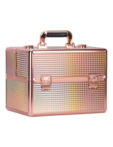 Kosmetický kufr - Rainbow Dot Rose Gold, XL
