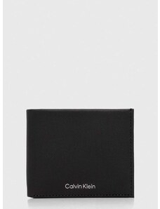 Kožená peněženka Calvin Klein černá barva, K50K511383