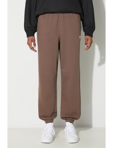 Tepláky adidas Originals Essentials Fleece Joggers hnědá barva, hladké, IR5974