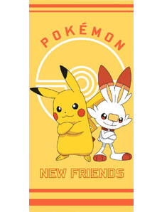 Carbotex Dětská osuška Pokémon Pikachu a Scorbunny