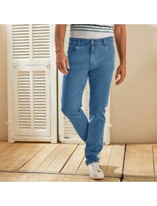Blancheporte Rovné džíny s 5 kapsami sepraná modrá 38