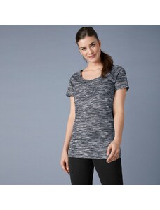 Blancheporte Melírované tričko s krátkými rukávy, z bio bavlny, eco-friendly černý melír 34/36