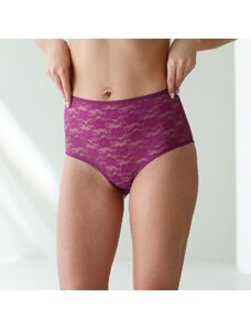 Blancheporte Sada 2 kalhotek supermaxi ze strečové krajky purpurová+lila 34/36
