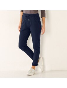 Blancheporte Moltonové joggingové kalhoty s pružným pasem námořnická modrá 42/44
