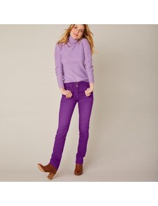 Blancheporte Rovné strečové džíny, barevné švestková 46