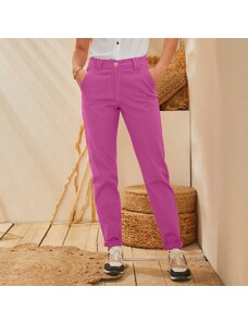 Blancheporte Strečové chino kalhoty indická růžová 50