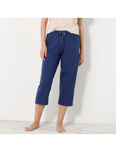 Blancheporte Jednobarevné 3/4 pyžamové kalhoty s mašlí s potiskem květin nám. modrá 54