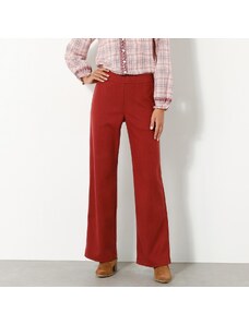 Blancheporte Široké hřejivé kalhoty ve vlněném vzhledu cihlová 40