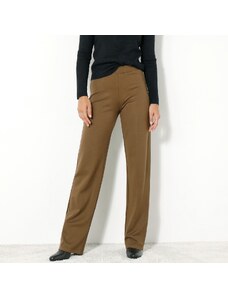 Blancheporte Rovné široké kalhoty z úpletu Milano bronzová 42