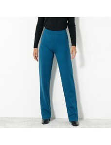 Blancheporte Rovné široké kalhoty z úpletu Milano modrá 36