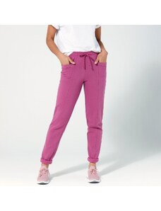Blancheporte Jogging kalhoty z česaného moltonu, jednobarevné růžové dřevo 52