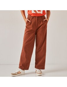 Blancheporte Rovné široké kalhoty pro malou postavu karamelová 50