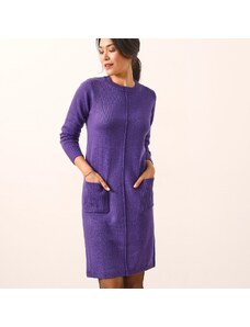 Blancheporte Pulovrové šaty s kapsami fialová 50