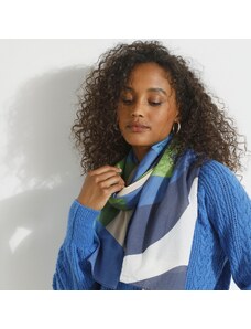 Blancheporte Šátek s potiskem abstraktních vzorů, vyrobeno ve Francii modrá/zelená
